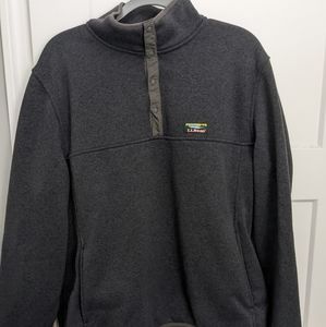 LL Bean gray sweater fleece pullover XL